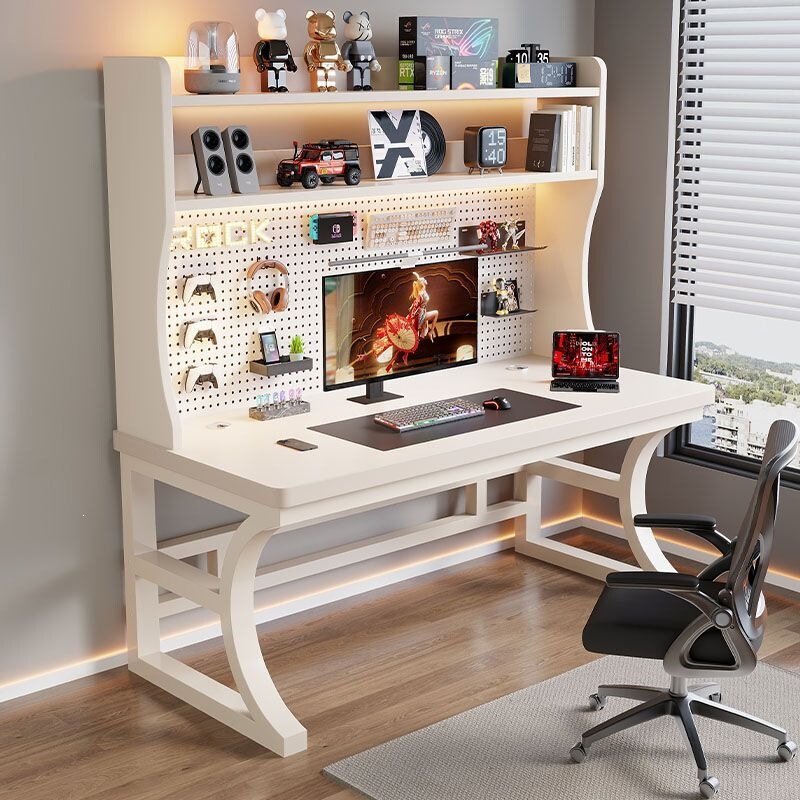 Home desk for bedroom, modern minimalist desk for college students, desk with integrated bookshelf, gaming desk, simple desktop computer desk Home desk for bedroom, modern minimalist desk for college students, desk with integrated bookshelf, gaming desk, simple desktop computer desk
