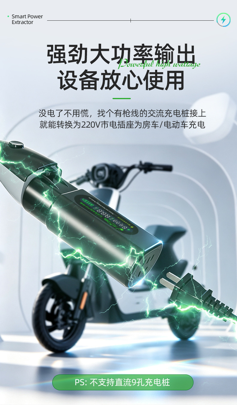 Charging Station Adapter Plug for Rv Power Supply, Ac Seven-Pin 220V New Energy Electric Vehicle and Electric Motorcycle Connector Socket