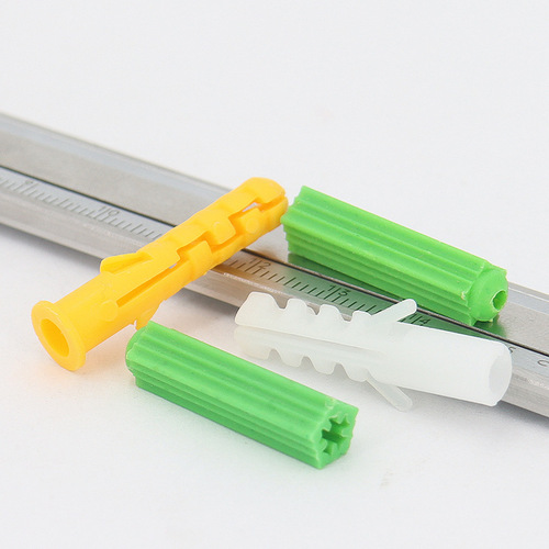 Nylon small yellow croaker plastic expansion tube, wall nail expansion tube, green/white plastic expansion plug, expansion rubber plug