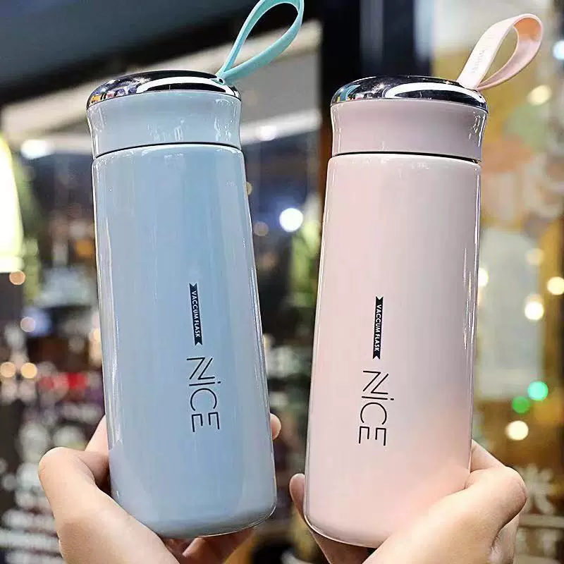 批发玻璃杯小礼品赠送水杯高颜值微保温杯学生活动双层便携杯子