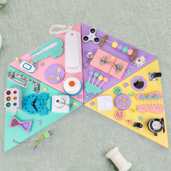 Montessori early education educational toys multifunctional pyramid busy house thinking development hands-on brain four-sided busy board