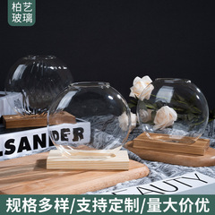 扁形玻璃水培植物花瓶插花容器桌面花瓶摆件创意水培绿萝玻璃花瓶