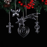 跨境新款圣诞装饰节日装扮挂饰布置圣诞树饰品透明亚克力流星挂件