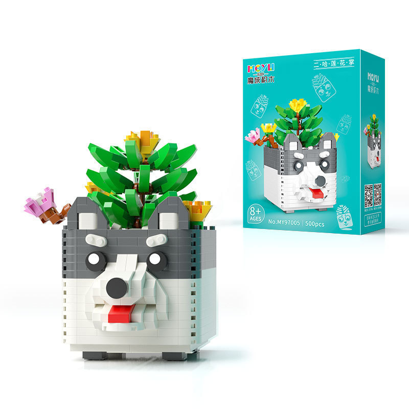 Moyu micro partículas 9700-97010 dibujos animados olla serie juguetes casual montaje bloques de construcción adornos de regalo
