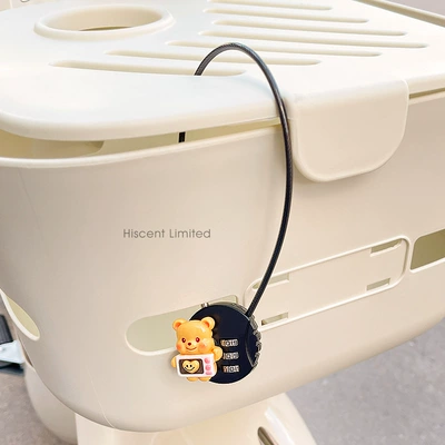 Helmet lock — for Aima Yadi Electric Vehicle - tv-bear-code-lock-black