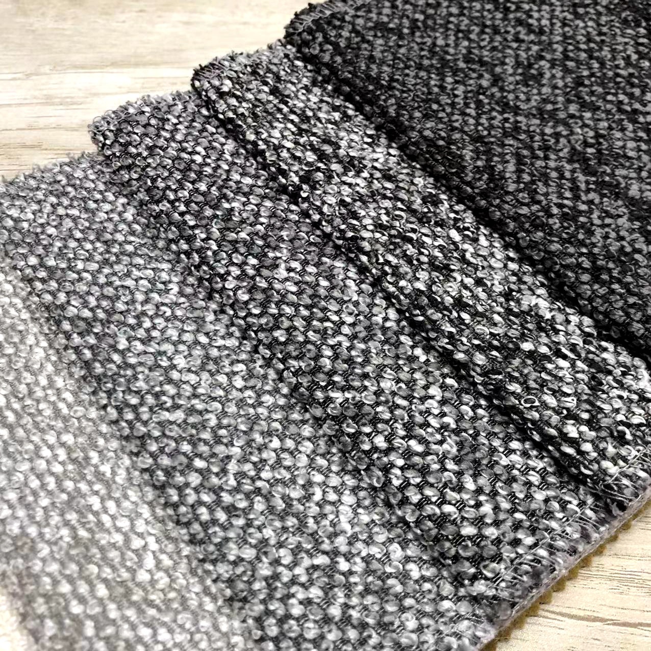 高档色织提花面料沙发套沙发巾抱枕装饰圈圈纱现货涤纶沙发面料