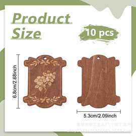 木制线轴缠绕板刺绣线卷筒花叶图案卷线器花边卷线器丝带卷线器