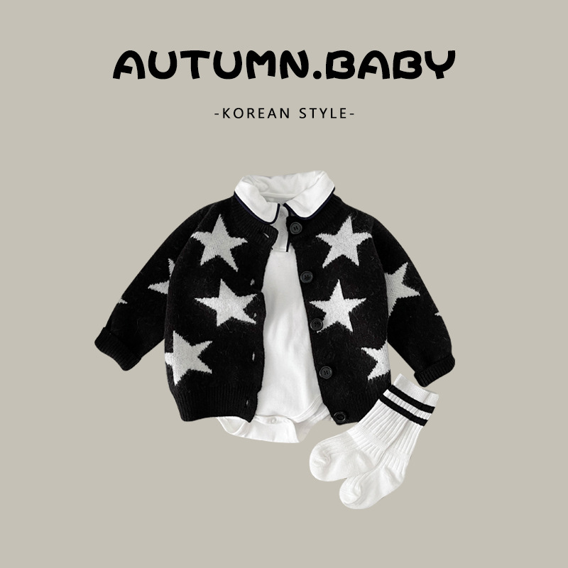 INS Corea del Sur primavera y otoño bebé blanco puro solapa mameluco de manga larga bebé triángulo bolsa pedo mameluco de una sola pieza base de todos los partidos