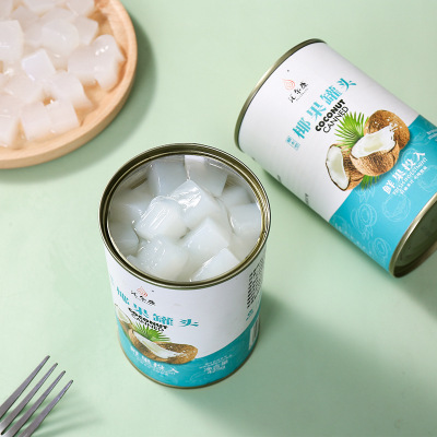 Tong Er Kang fresh Syrup Coconut can 425 gram/fruit can leisure time snacks Full container precooked and ready to be eaten Fruits fishing