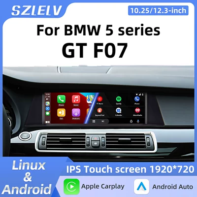 Car-Mounted Central Control Large Screen Suitable for Bmw 5 Series Gt F07 2010-2017 Android Navigation Wireless Carplay (DVD Navigation)