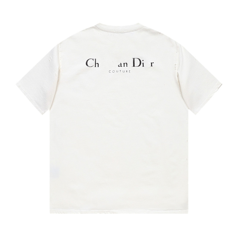 南油高品原標DI家紅書網紅金破穴は古い破壊プリント男女ゆるい半袖tシャツを作った|undefined