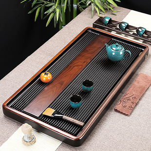 Bakelite tea tray German Tea Sea household kung fu tea set simple integrated tea table small solid wood tray Walnut