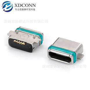 ��ˮMicroĸ��USB 5P������ȫ�NƬSMT����һ�wʽL=6.35mm