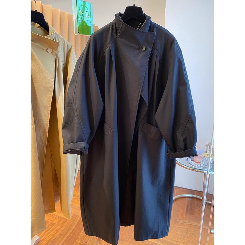 Spring Large Size Women's Clothing Casual Loose Medium And Long Small Trench Coat_ecoleips.com