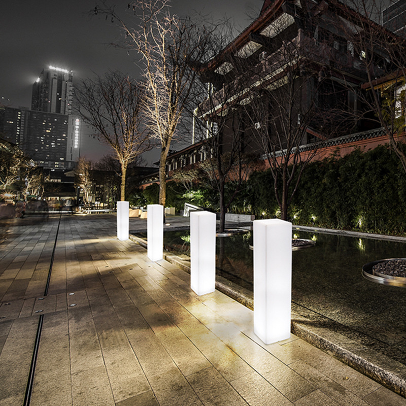 LED发光方柱灯婚庆广告立柱灯户外工程装饰创意发光柱子路引景观