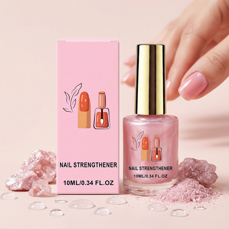 Pink glitter nail polish for daily DIY, long-lasting shiny colorful nail polish that does not damage nails and enhances skin tone