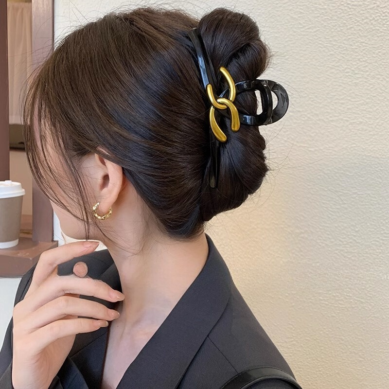 Grappling Clip Large Letter High-End Shark Clip 2023 New Hair Clip Women's Back of the Head Hair Grab Hair Accessories Clip Headwear Grappling Clip Large Letter High-End Shark Clip 2023 New Hair Clip Women's Back of the Head Hair Grab Hair Accessories Clip Headwear