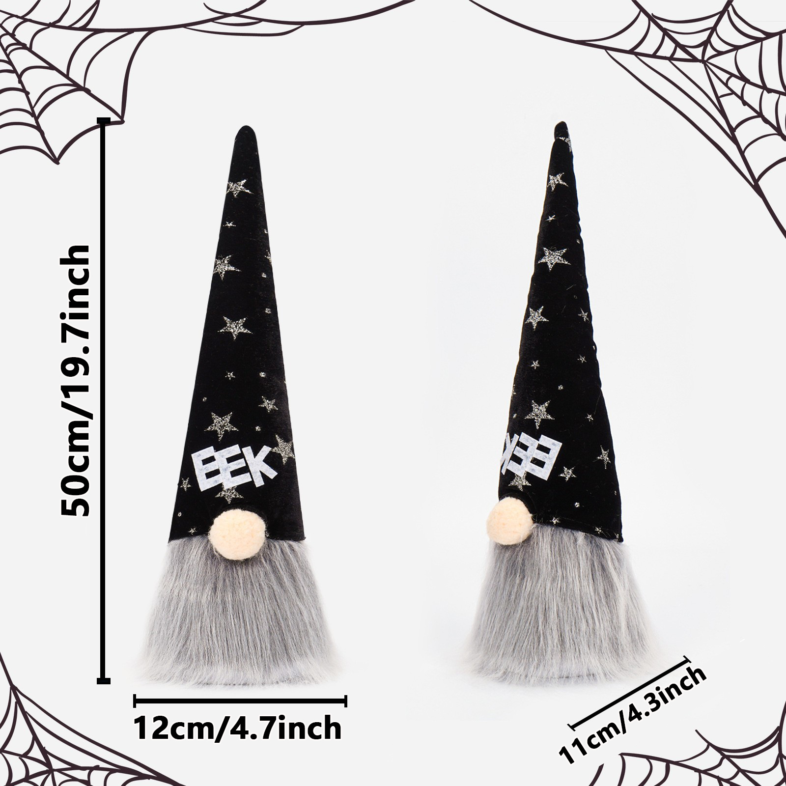 Cruz-Frontera de Halloween muñeca sin rostro murciélago de pie enano muñeca de peluche decoraciones de Halloween adornos traje