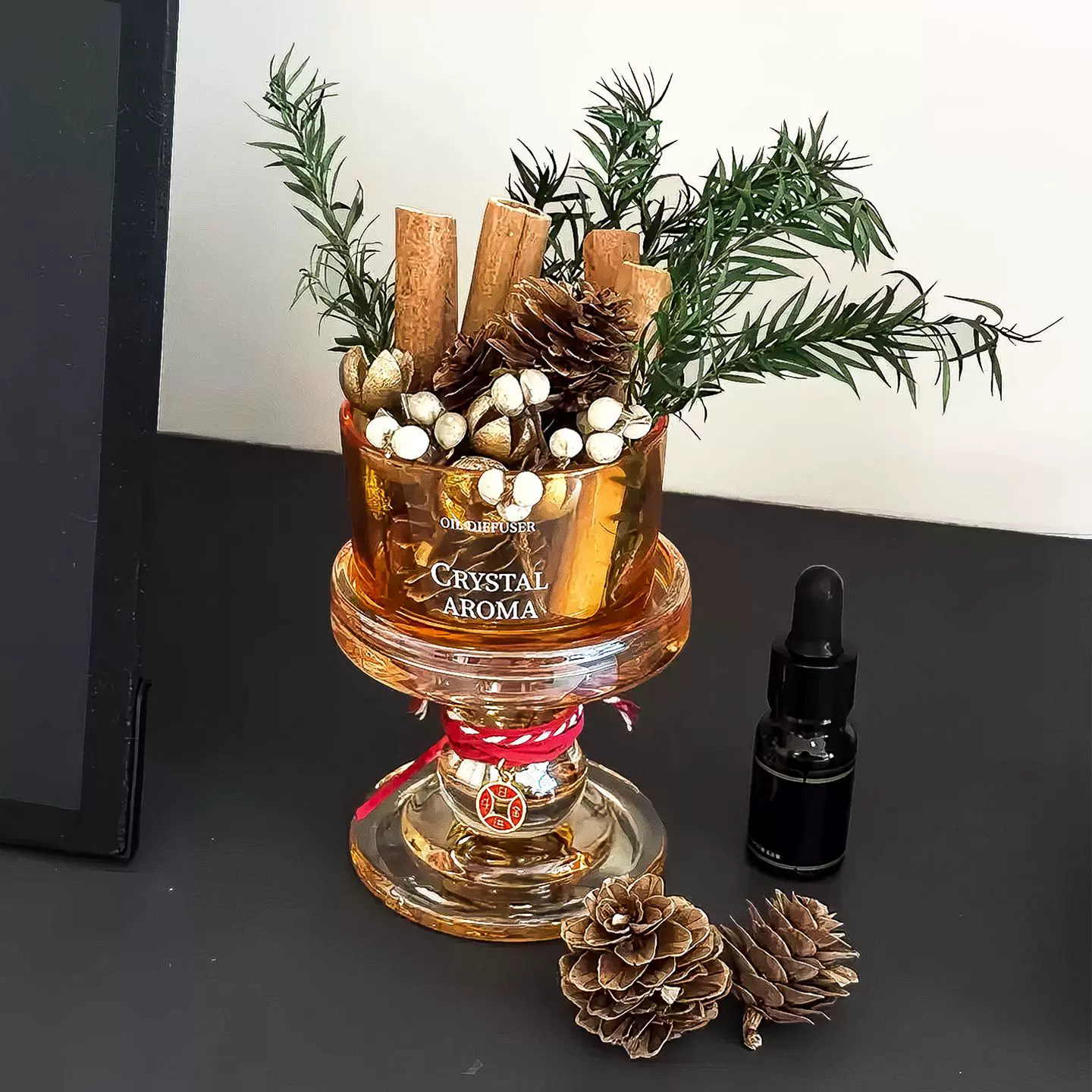 肉桂生财摆件新年玄关客厅桌面电视柜摆件无火香薰家用礼物伴手礼