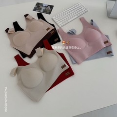 秋冬新品0638猫猫绒轻暖内衣女无痕柔软舒适高弹保暖背心式文胸女