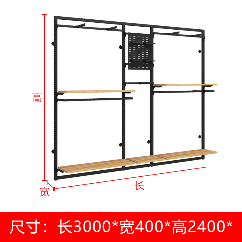 Tienda de ropa deportiva soporte de exhibición piso estante para hombres centro comercial estante de ropa casual de gama alta pared tienda de ropa para hombres