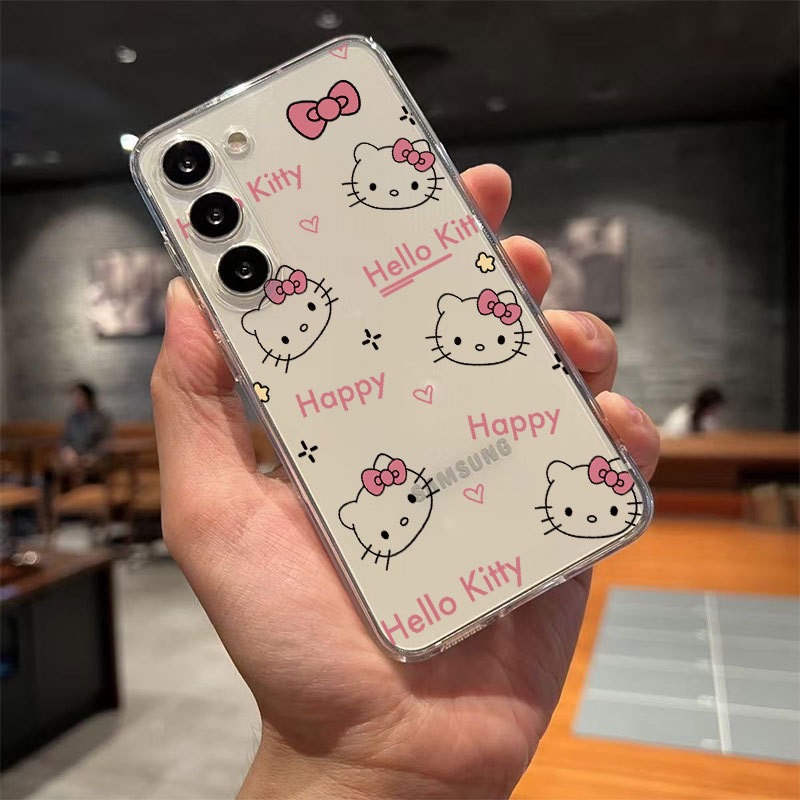 Cartoon KT Cat Phone Case for Samsung Galaxy S22 Samsung A73 Girl A03 Cartoon note20