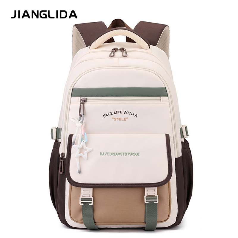 Mochila ligera para viajes transfronterizos, gran capacidad, alto valor, resistente a la suciedad, mochila escolar para estudiantes de secundaria, mochila impermeable para estudiantes universitarios, mujer