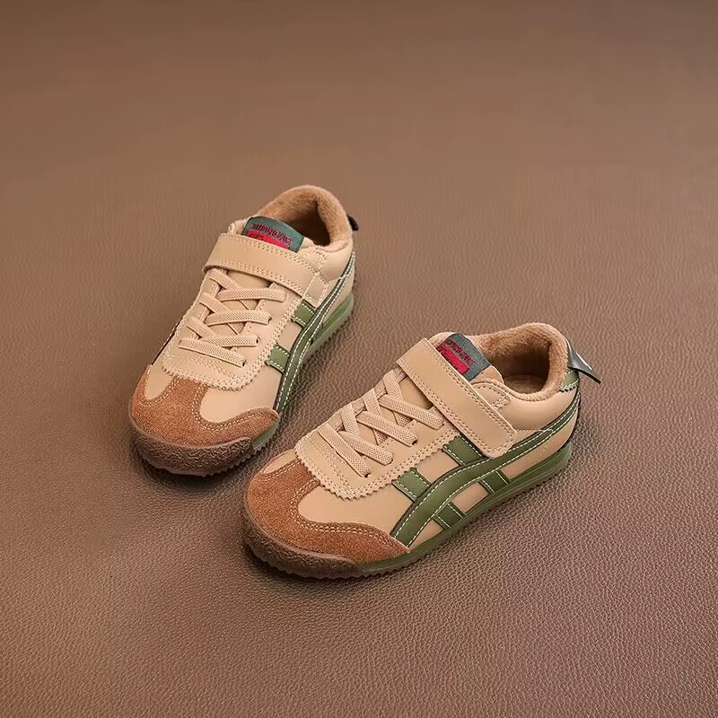 童库兔 Forrest Gump Shoes Men's 2024 весна и осень новые детские мягкая кожа нескользящая повседневная обувь мальчики мягкая подошва спортивная обувь