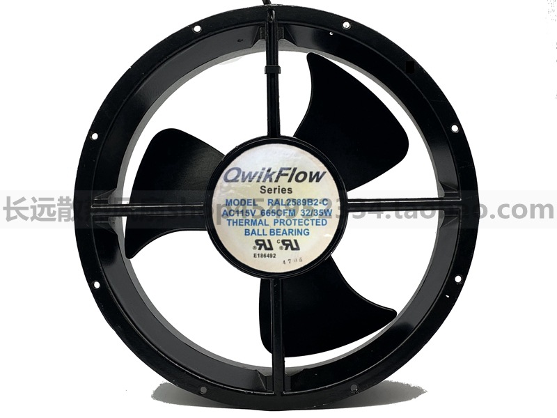 原装台湾QWIKFLOW RAL2589B2-C AC115V/220V设备轴流风机散热风扇