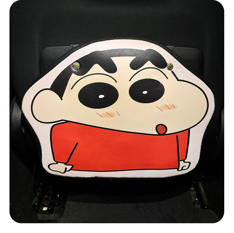 Crayon Shin-Chan Car Seat Back Anti-Kick Pad for Women Cute Car Leather Seat Back Anti-Fouling Pad Cartoon Protective Pad