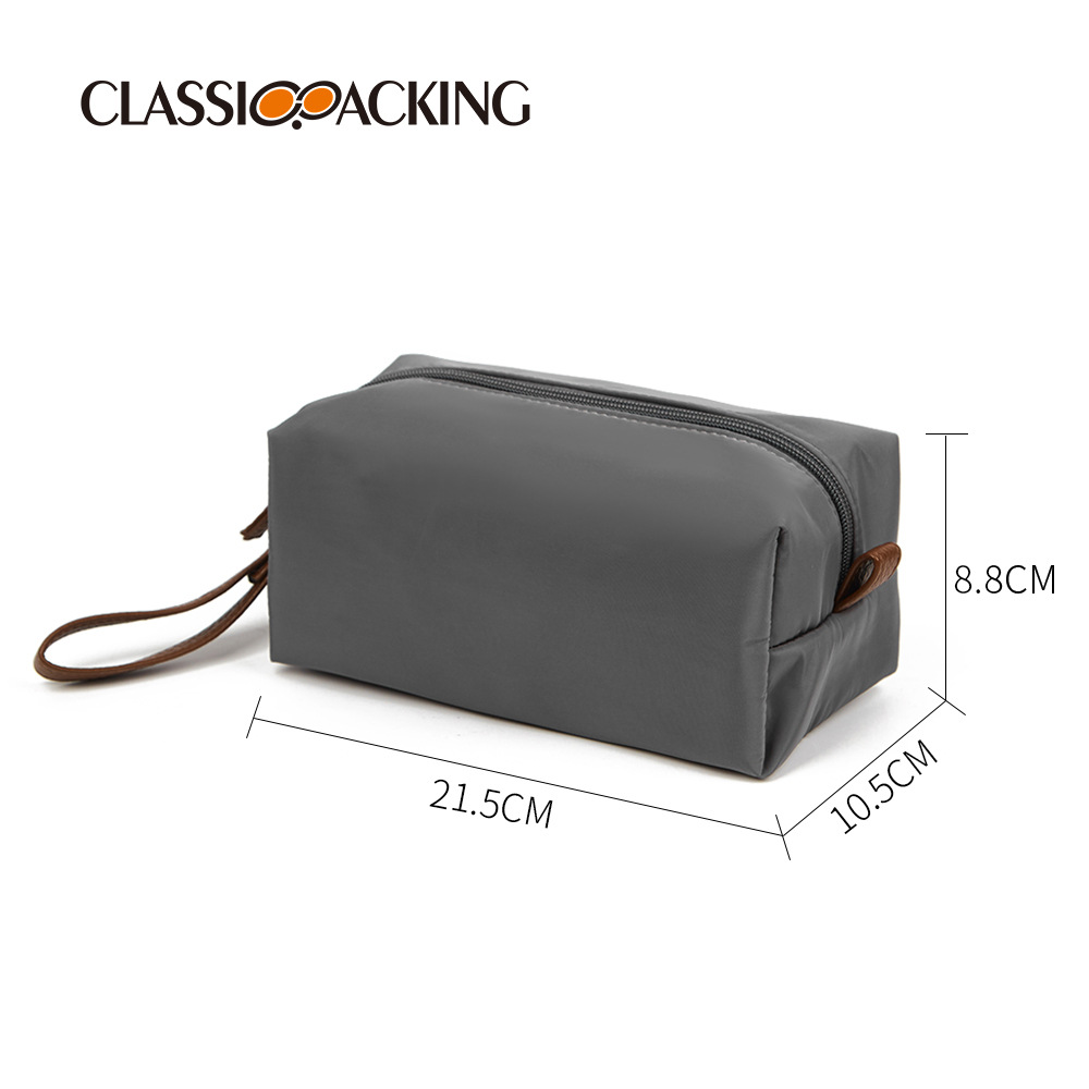 2025 nueva bolsa de lavado con cremallera de PU de color sólido bolsa de almacenamiento de cosméticos de PU de viaje y ocio bolsa de cosméticos de almacenamiento portátil