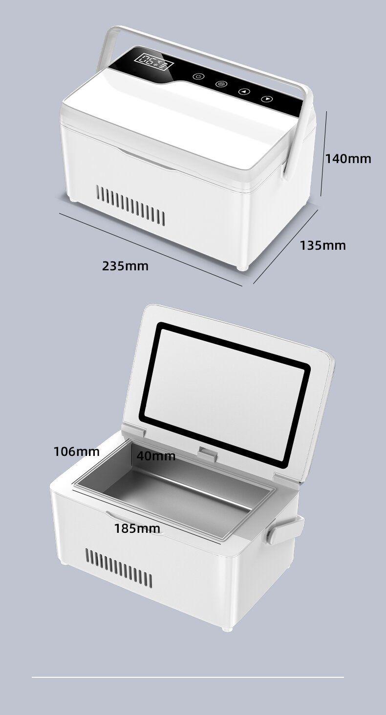 Portable Insulin Refrigerator Mini Car Home Dual-use 0-18 Degree Refrigeration US8 Rechargeable Small Refrigerator
