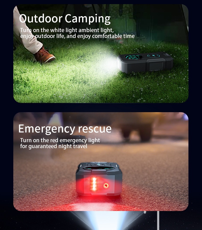 Fast-charging car air pump, wireless portable car-type electric vehicle tire 12v high-power inflator