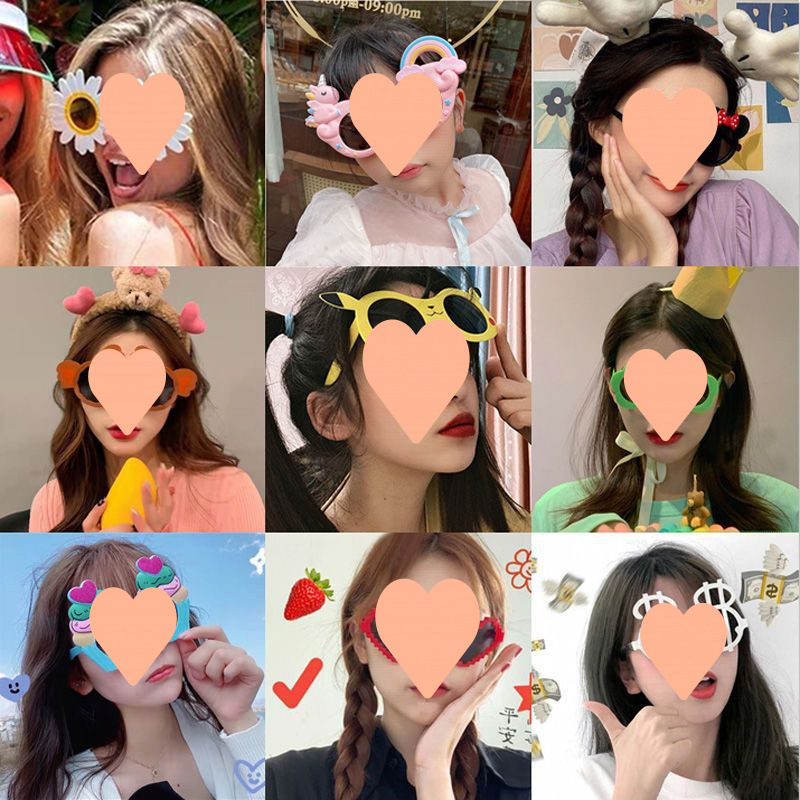 Divertido gafas de sol bodas damas de honor fotos accesorios de boda fiesta de cumpleaños gafas de escultura de arena gafas en línea gafas extrañas