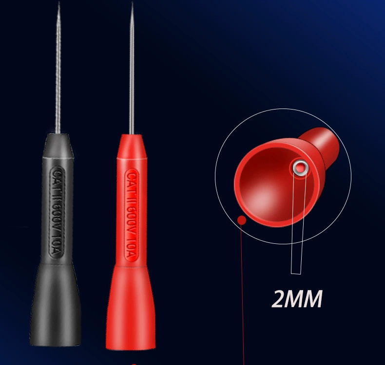 Мультиметр Зонд Универсальный Специальный наконечник 1 мм Неразрушающий провод Стальная игла Авторемонт Электрик Тест Прокол Провода Зонд