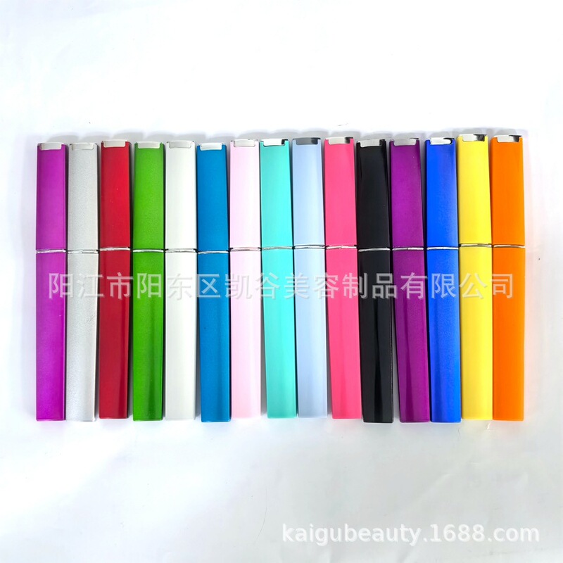 Colorful Tube-Packed Glass Nail File 14cm Gradient Color Crystal Glass Nail File in Abs Tube Glass Nail File