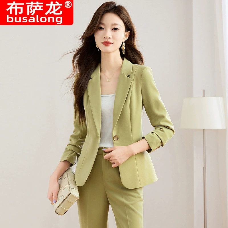 2024 новый стиль busalong busalong женский с длинными рукавами профессиональный костюм брюки подлинный костюм рабочая одежда женский 809