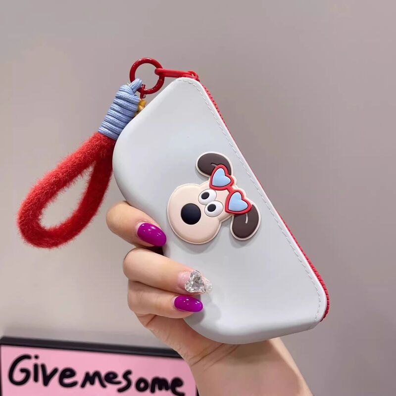 Cross-Border Silicone Glasses Bag, Portable Glasses Pouch, Sunglasses Zipper Storage Box, Cartoon Cute Sunglasses Storage Bag
