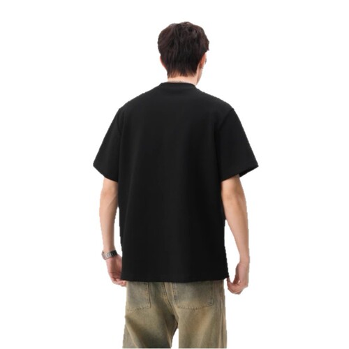 American High Street 280g Liquid Ammonia Cotton Cleanfit Short-Sleeve T-Shirt for Men and Women Loose Short Boxy Shoulder Top