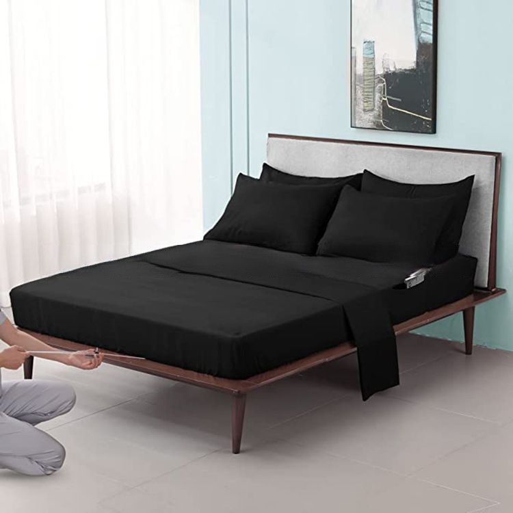 Suministro directo de fábrica nuevo paño cepillado cama de color sólido conjunto de cuatro piezas transfronterizo Amazon