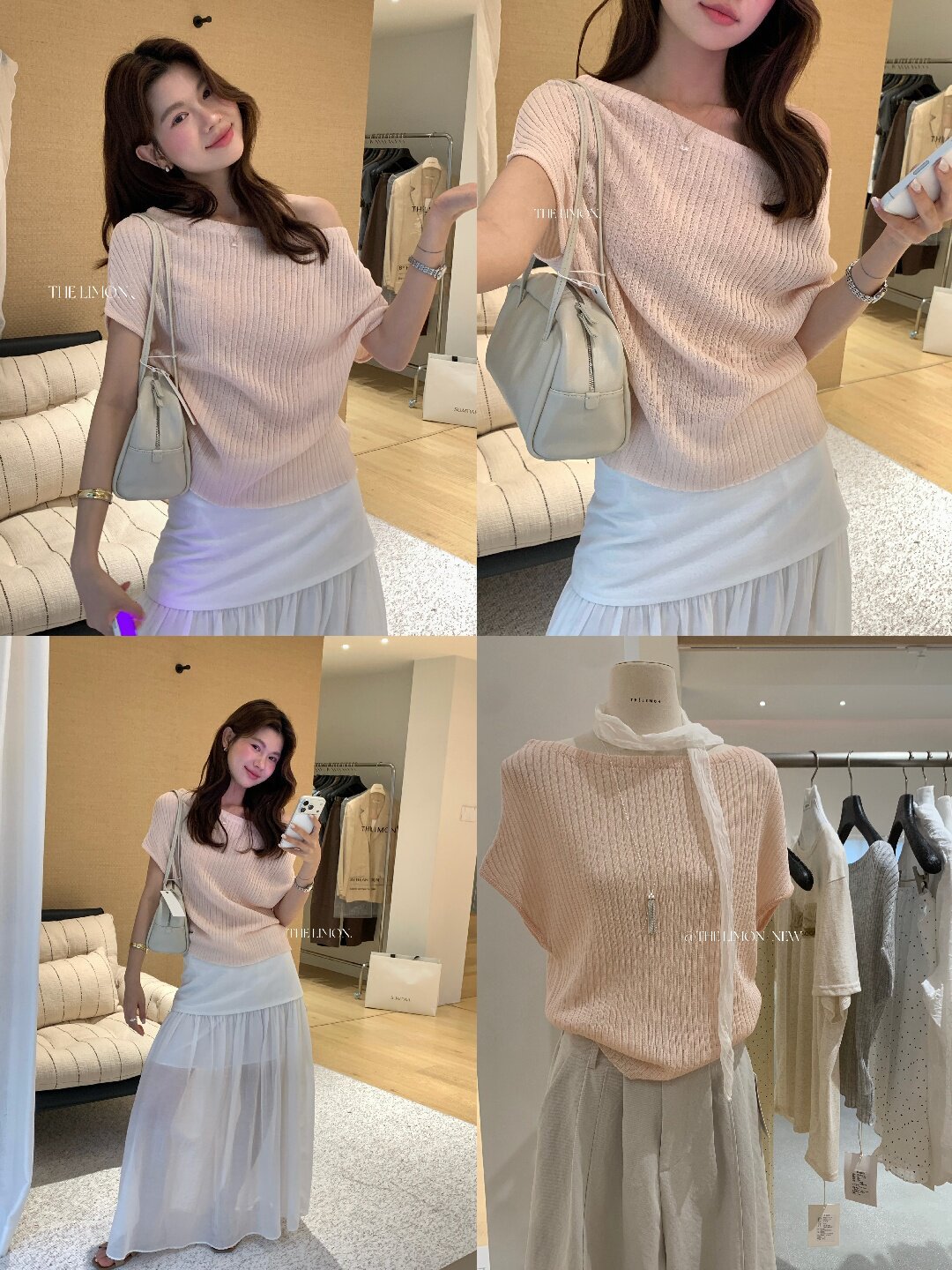 Áo thun nữ cổ tròn basic tay ngắn phong cách Hàn Quốc — Cà phê, màu đen, Bột củ sen, trắng ngà chi tiết 64