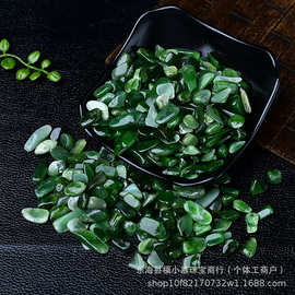 厂家批发绿碧玉水晶碎石小颗粒鱼缸铺垫花盆造景装饰石供佛用