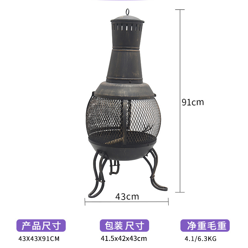Estufas al aire libre retro europeas transfronterizas patio villa horno de leña horno de leña jardín al aire libre horno de leña hoguera campestre