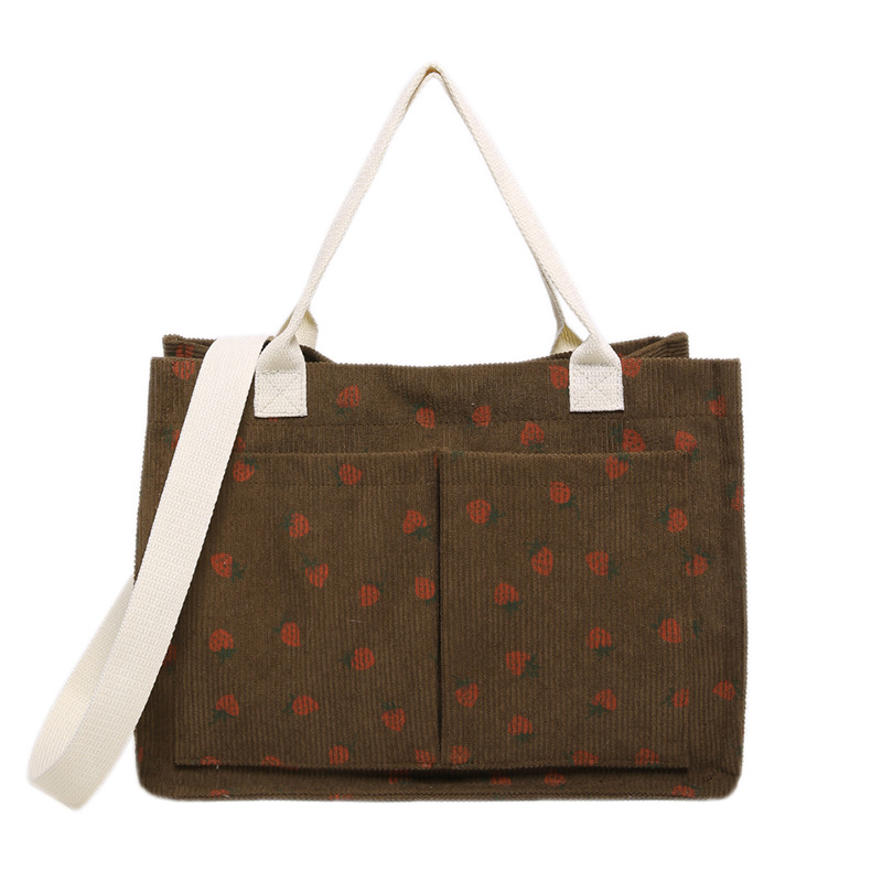 2024 estética simple ocio personalidad de moda de hombro bolsa de compras bolsa de primavera nueva bolsa de tela estudiantil