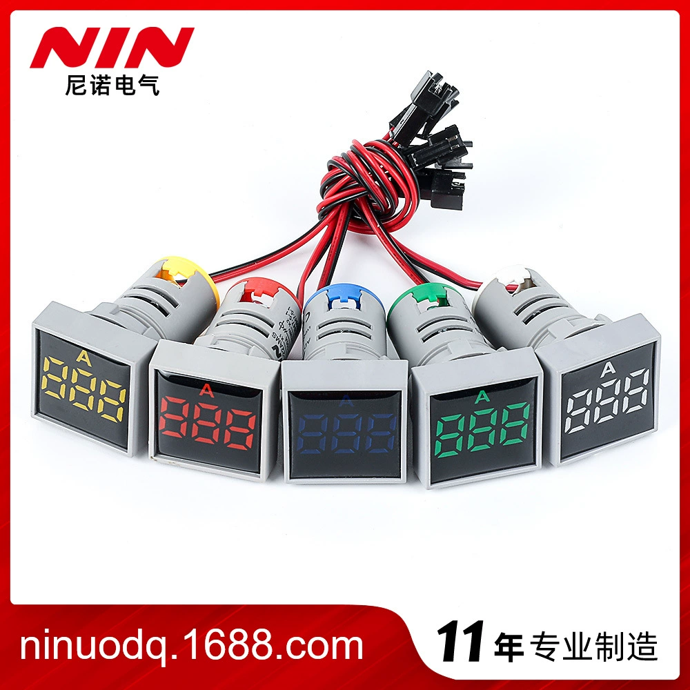 Нино Электрический Небольшой Амперметр индикатор метр цифровой дисплей метр квадратный цифровой дисплей метр