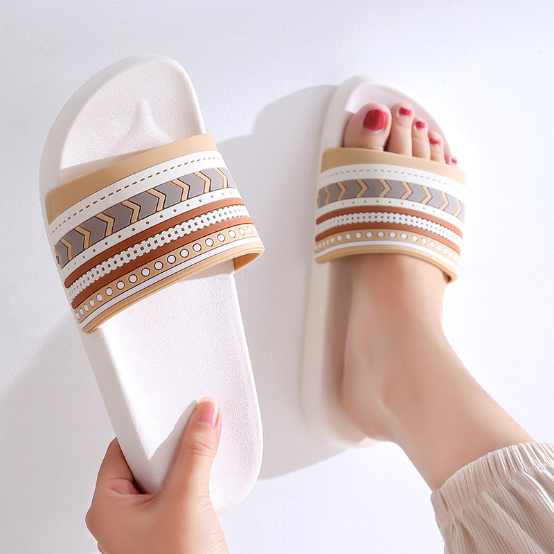 Home Slippers Indoor Bathroom Non-slip Sandals Summer Outdoor Leisure Sandals and Slippers Couple Wear Trendy Slides