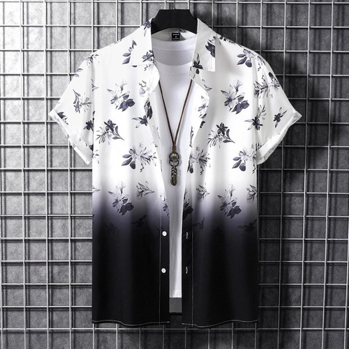 European and American Bestselling Hawaiian Style Men's Short Sleeve Shirts 3D Digital Wholesale