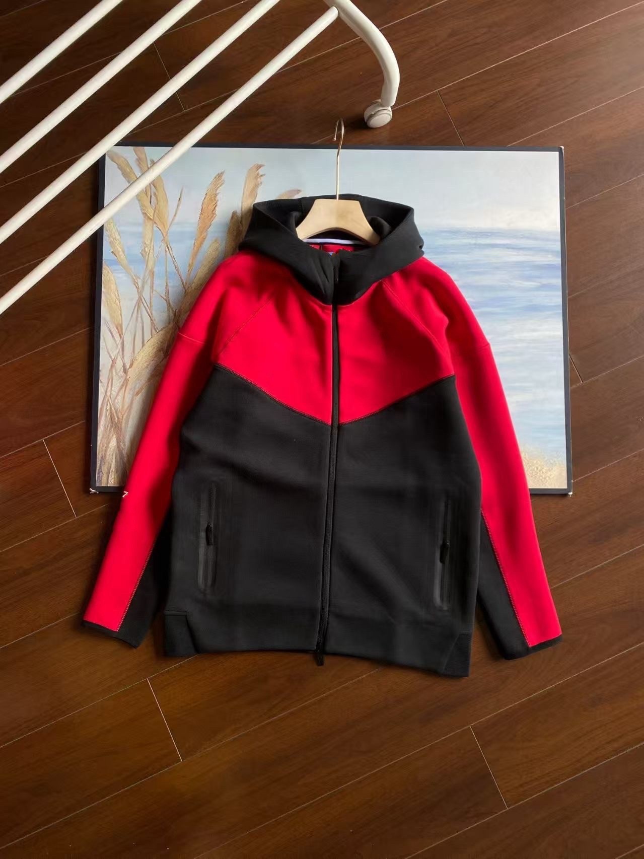 Chaqueta de cuatro estaciones para hombres, ropa de abrigo de tejer y pantalones cálidos, traje deportivo de corte tridimensional