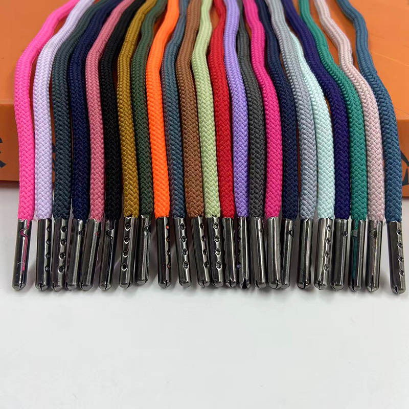 厂家现货5mm粗花彩色圆款裤帽卫衣抽绳300色涤纶尼龙