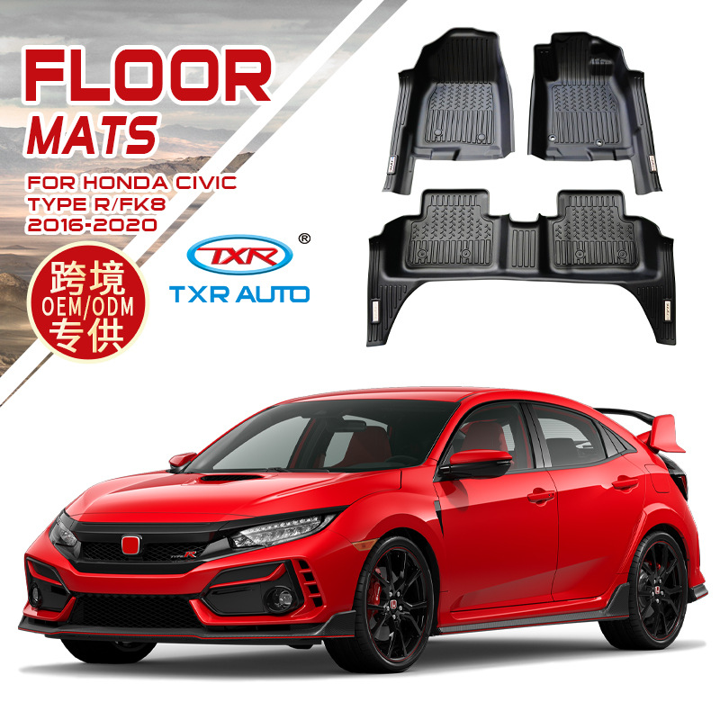Para el Honda Civic Civic TypeR Tpe Floor Mats tapetes impermeables tapetes especiales